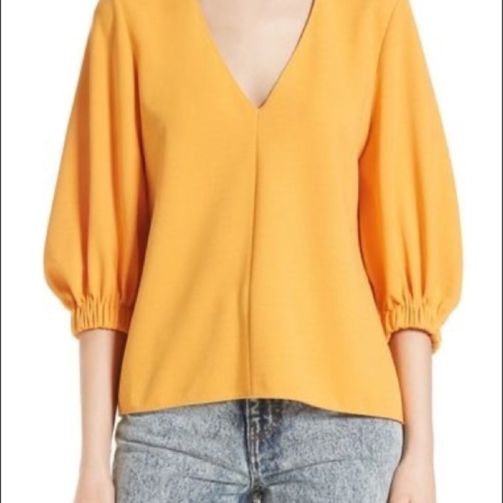 Tibi / Oversized Structured Crepe Trapeze Top In … - image 2